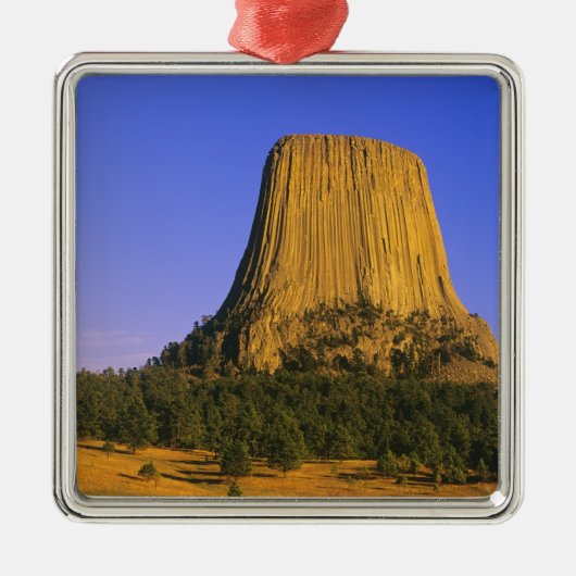 Devils Tower National Monument in Wyoming Metalen Ornament (Voorkant)