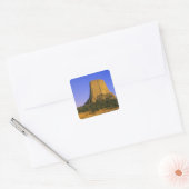 Devils Tower National Monument in Wyoming Vierkante Sticker (Envelop)