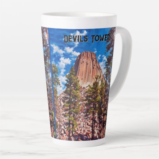 Devils Tower National Monument Latte Mok (Rechterhoek)