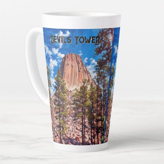 Devils Tower National Monument Latte Mok (Linkerhoek)