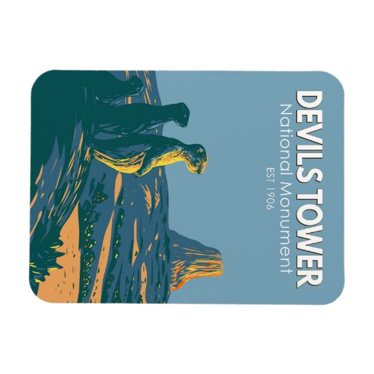 Devils Tower National Monument Prairie Dog  Magneet (Horizontaal)