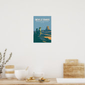 Devils Tower National Monument Prairie Dog Vintage Poster (Keuken)