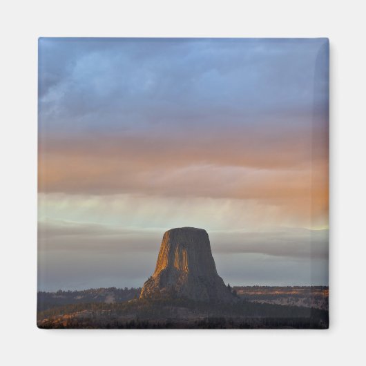 Devils Tower National Monument, Storm bij zonsonde Magneet (Voorkant)