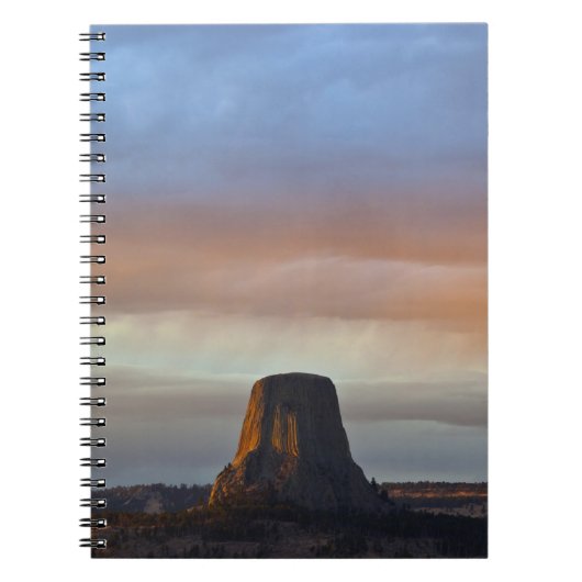 Devils Tower National Monument, Storm bij zonsonde Notitieboek (Voorkant)
