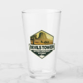 Devils Tower National Monument Travel Art  Glas (Voorkant)
