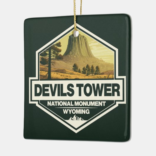 Devils Tower National Monument Travel Art  Keramisch Ornament (Links)