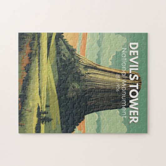 Devils Tower National Monument Travel Art  Legpuzzel (Horizontaal)