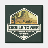 Devils Tower National Monument Travel Art Magneet (Voorkant)