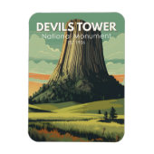 Devils Tower National Monument Travel Art Magneet (Verticaal)