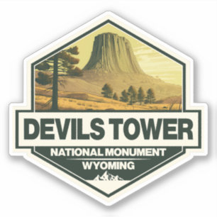 Devils Tower National Monument Travel Art  Sticker