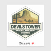 Devils Tower National Monument Travel Art  Sticker (Vel)