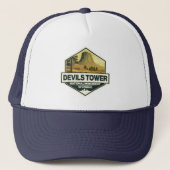 Devils Tower National Monument Travel Art  Trucker Pet (Voorkant)
