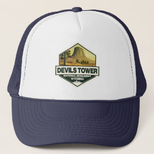 Devils Tower National Monument Travel Art  Trucker Pet