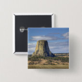 Devils Tower National Monument Vierkante Button 5,1 Cm (Voorkant /achterkant)