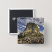 Devils Tower National Monument Vierkante Button 5,1 Cm (Voorkant /achterkant)