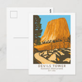 Devils Tower National Monument Wyoming  Briefkaart (Voorkant / Achterkant)