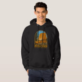 Devils Tower National Monument Wyoming Emblem Hoodie (Voorkant volledig)