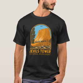 Devils Tower National Monument Wyoming Emblem T-shirt