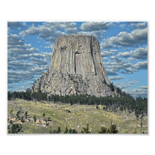 Devils Tower National Monument, Wyoming Foto Afdruk (Voorkant)