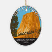 Devils Tower National Monument Wyoming Keramisch Ornament (Rechts)