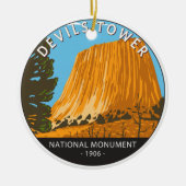 Devils Tower National Monument Wyoming Keramisch Ornament (Voorkant)