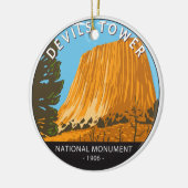 Devils Tower National Monument Wyoming Keramisch Ornament (Links)