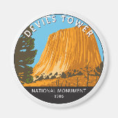 Devils Tower National Monument Wyoming  Magneet (Voorkant)