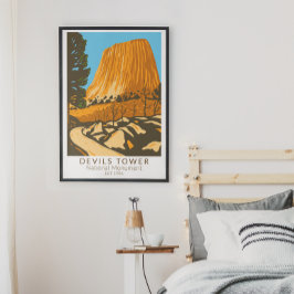 Devils Tower National Monument Wyoming  Poster