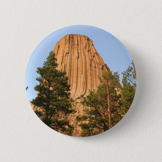 Devils Tower National Monument (Wyoming) Ronde Button 5,7 Cm (Voorkant)