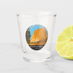 Devils Tower National Monument Wyoming  Shot Glas