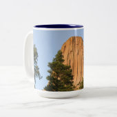 Devils Tower National Monument (Wyoming) Tweekleurige Koffiemok (Voorkant links)