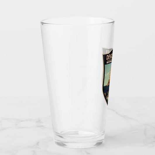 Devils Tower National Monument Wyoming Waterverf Glas (Rechts)