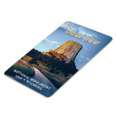 Devils Tower National Monument Wyoming Waterverf Magneet (Linkerzijde)