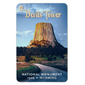 Devils Tower National Monument Wyoming Waterverf Magneet (Verticaal)