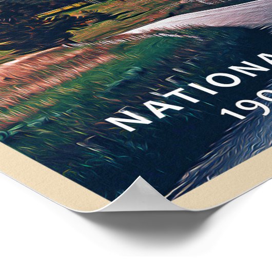 Devils Tower National Monument Wyoming Waterverf Poster (Hoek)