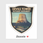 Devils Tower National Monument Wyoming Waterverf Sticker (Vel)