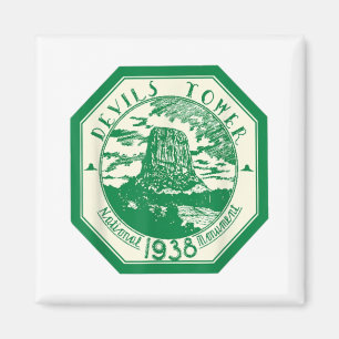 DEVILS TOWER National Park T Shirt Hiking T-shirt  Magneet