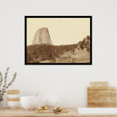 Devil's Tower or Beer Lodge WY 1888 Poster (Keuken)