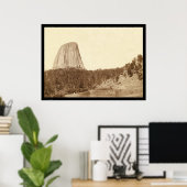 Devil's Tower or Beer Lodge WY 1888 Poster (Thuiskantoor)