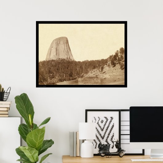 Devil's Tower or Beer Lodge WY 1888 Poster (Thuiskantoor)