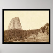 Devil's Tower or Beer Lodge WY 1888 Poster (Voorkant)
