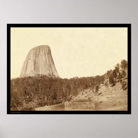 Devil's Tower or Beer Lodge WY 1888 Poster (Voorkant)