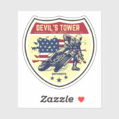 Devil's Tower Road - de lasso Motorfiets roadtrip Sticker (Vel)