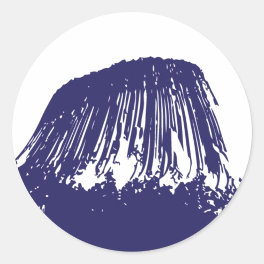Devil's Tower Ronde Sticker (Voorkant)
