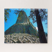 Devils Tower South Dakota.kerstgroeten Legpuzzel (Horizontaal)