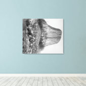 Devil's Tower van het Westen met Fallen Canvas Afdruk (Insitu (Houten vloer))