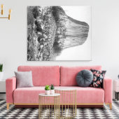 Devil's Tower van het Westen met Fallen Canvas Afdruk (Insitu (Woonkamer))