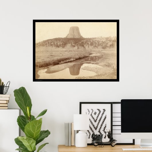 Devil's Tower WY 1890 Poster (Thuiskantoor)