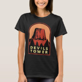 Devils Tower WY National Monument Raglan Baseball T-shirt (Voorkant)
