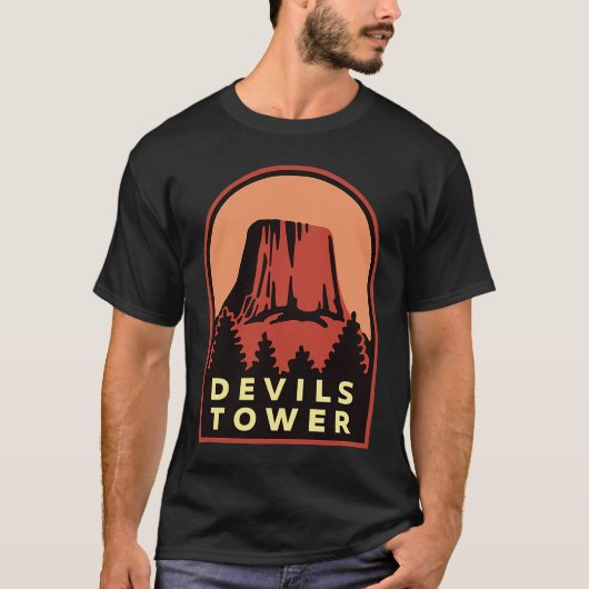 Devils Tower WY National Monument T-shirt (Voorkant)